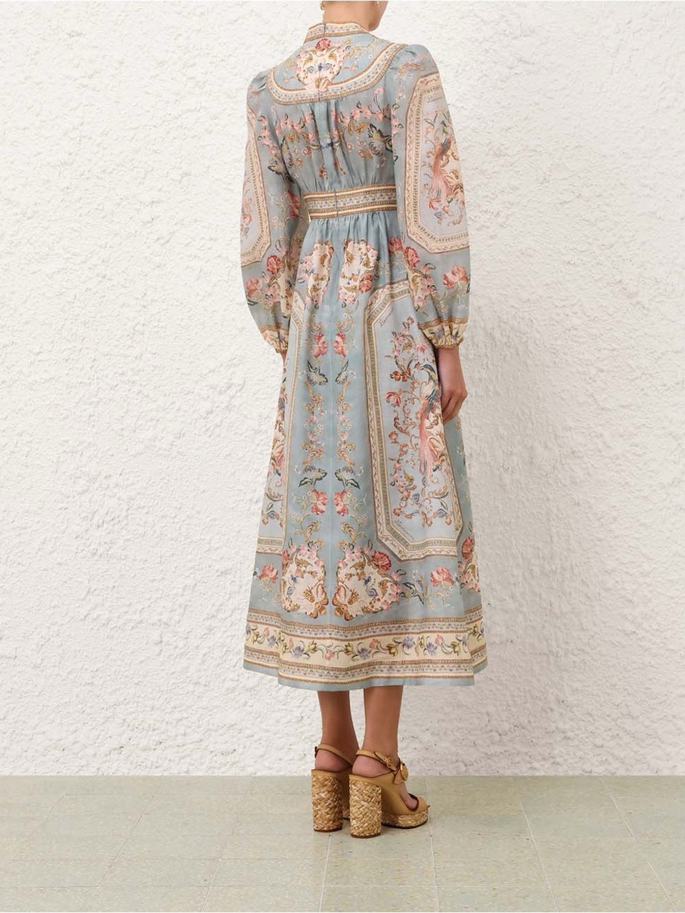 ZIMMERMANN ROSELIGHT PLUNGE MIDI DRESS - Picture 3 of 11